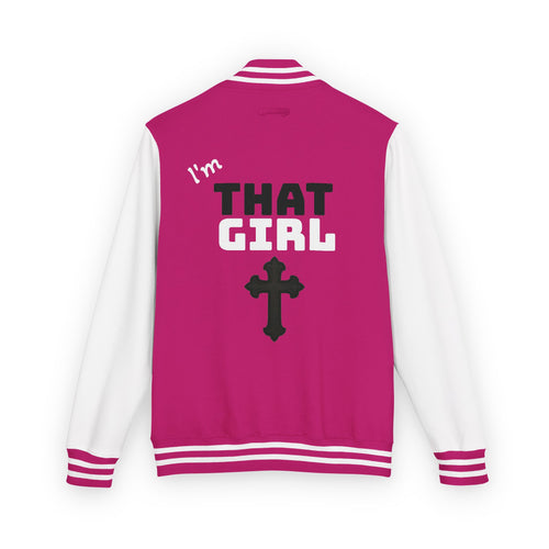 "I'm That Girl" Christian Cross & GOD's Daughter Varsity Jacket
