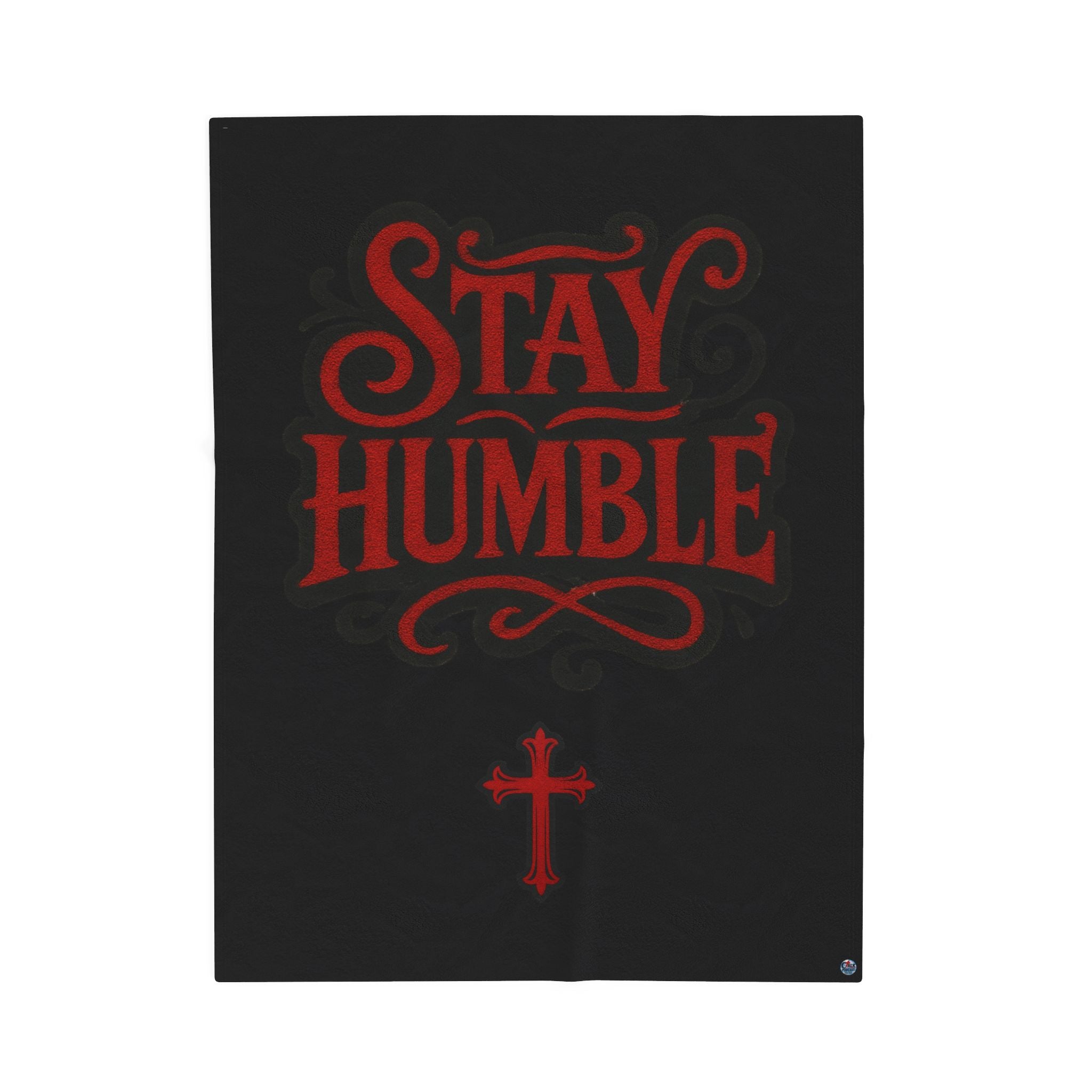 Velveteen Plush Blanket — "Stay Humble"