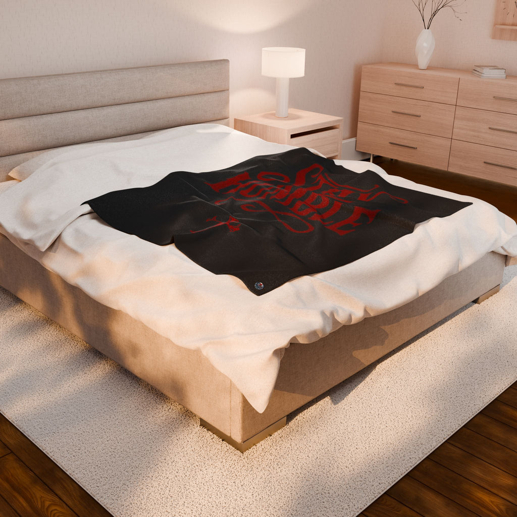 Velveteen Plush Blanket — "Stay Humble"