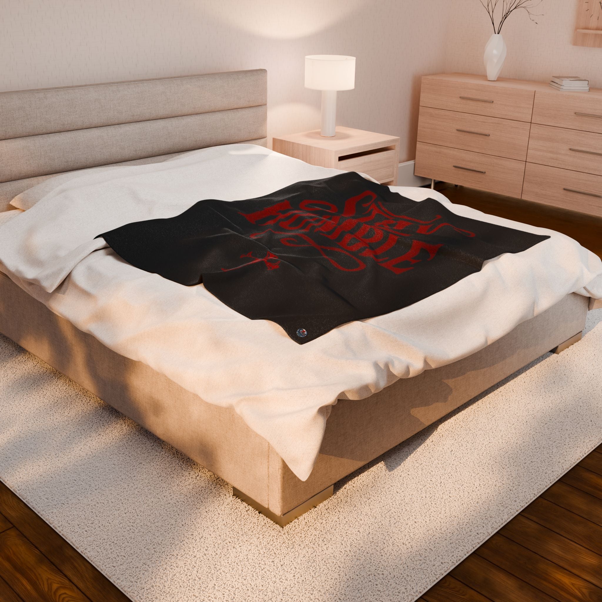 Velveteen Plush Blanket — "Stay Humble"