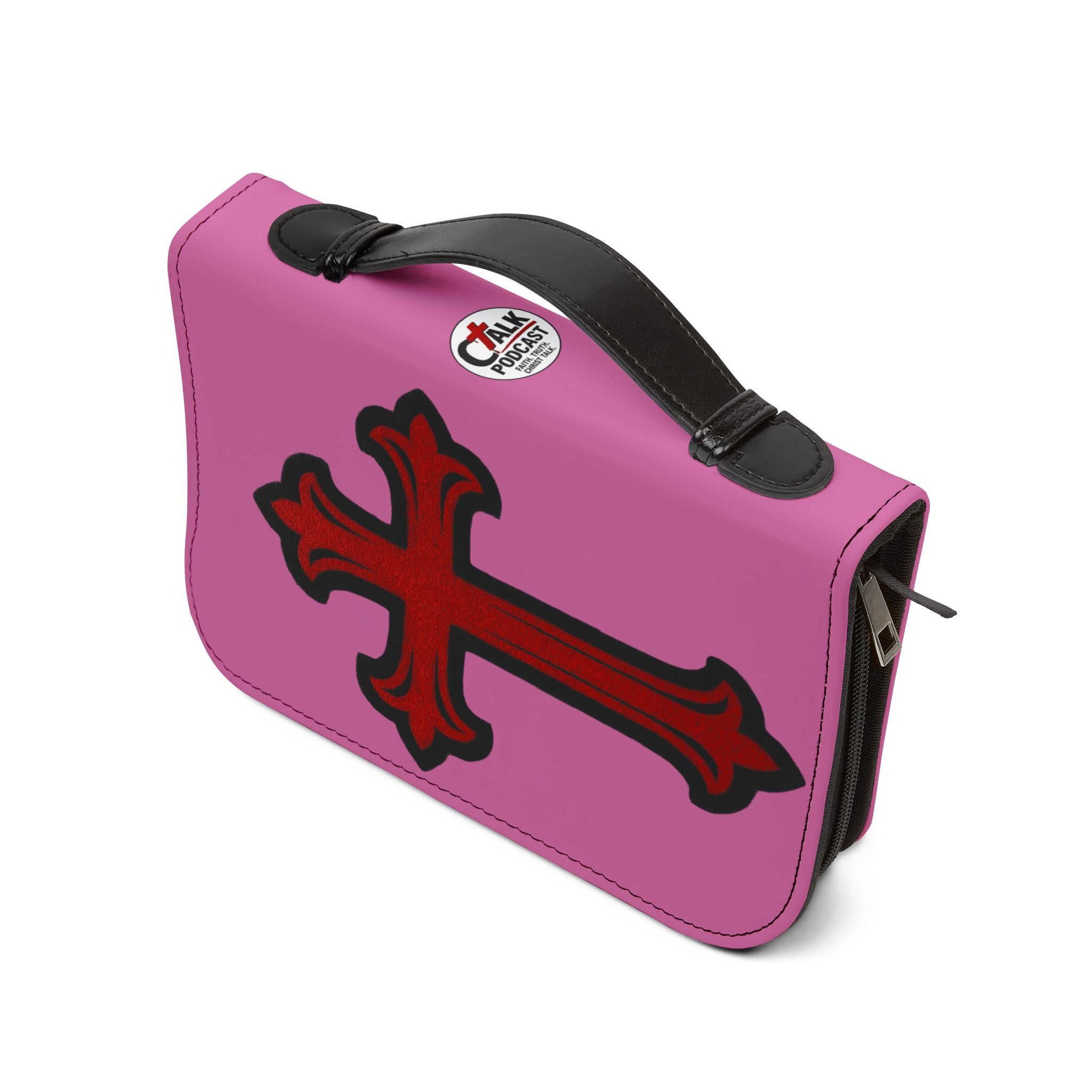 "I'm Going to Let God Fix It Because If I Fix It I'm Going to Jail" Bible Cover - Pink