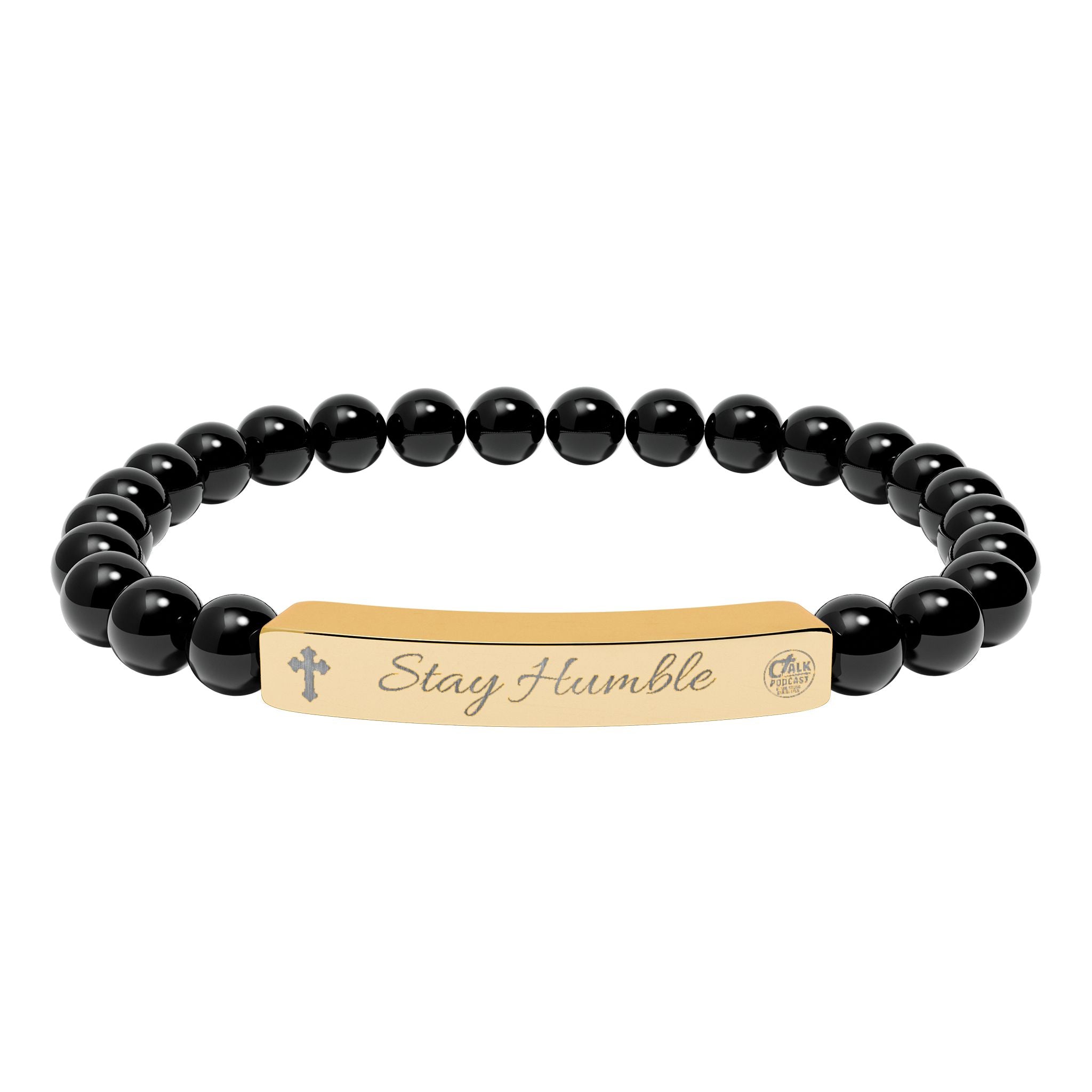 "Stay Humble" Stretch Beaded Bracelet Natural Stones