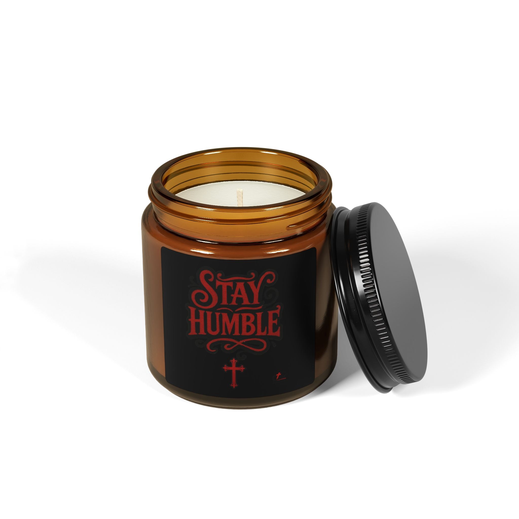 Stay Humble Soy Candle — Amber Jar Scented Candle (Multiple Sizes & Scents)