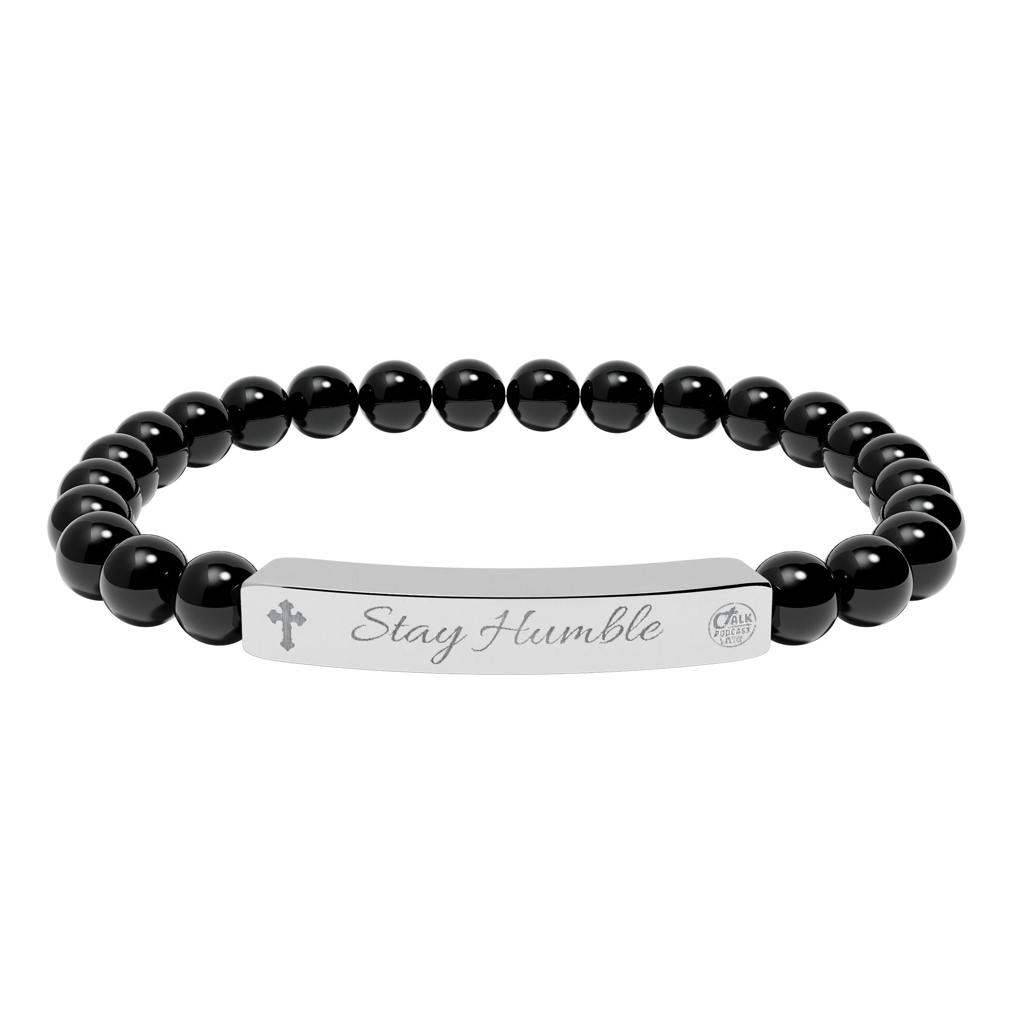 "Stay Humble" Stretch Beaded Bracelet Natural Stones