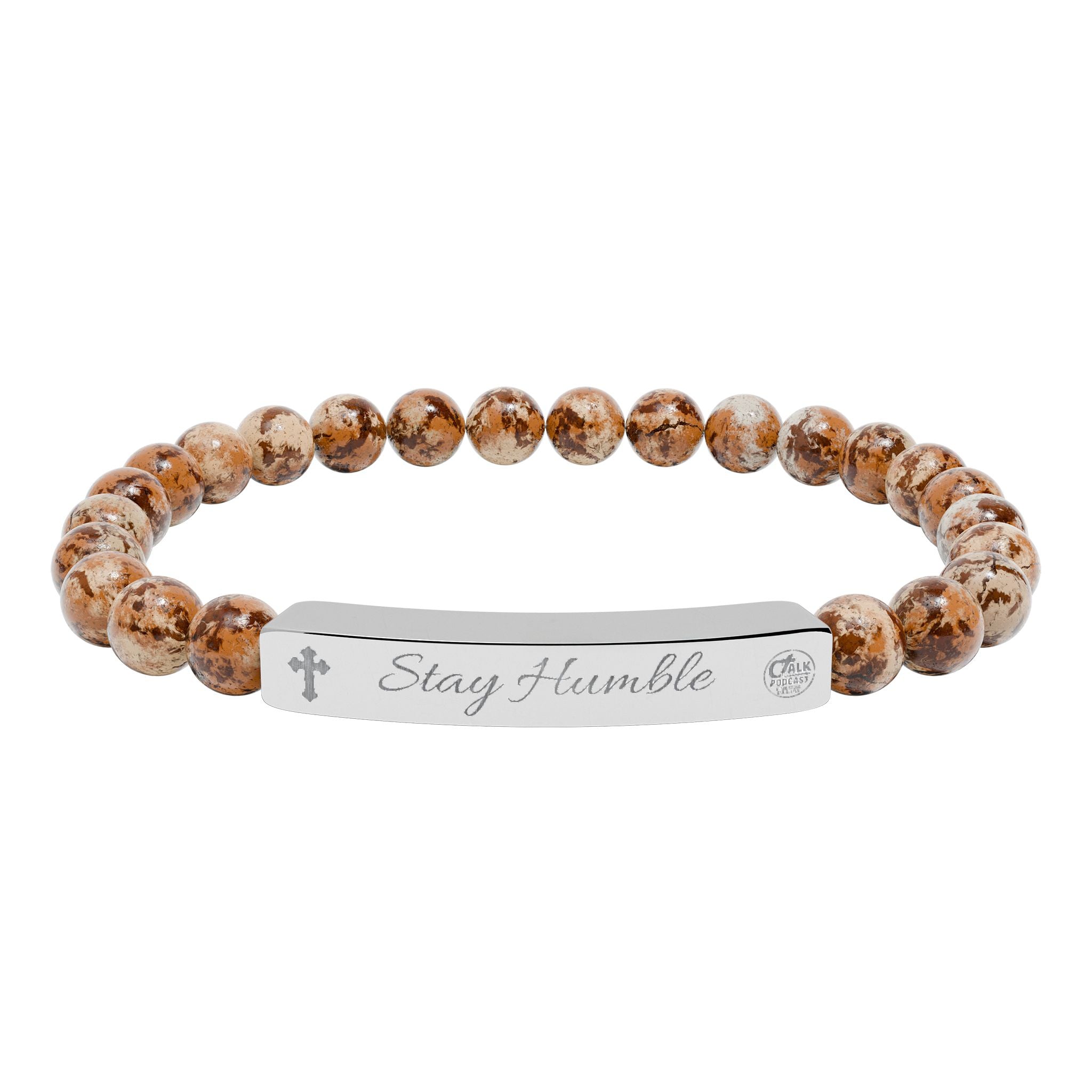 "Stay Humble" Stretch Beaded Bracelet Natural Stones