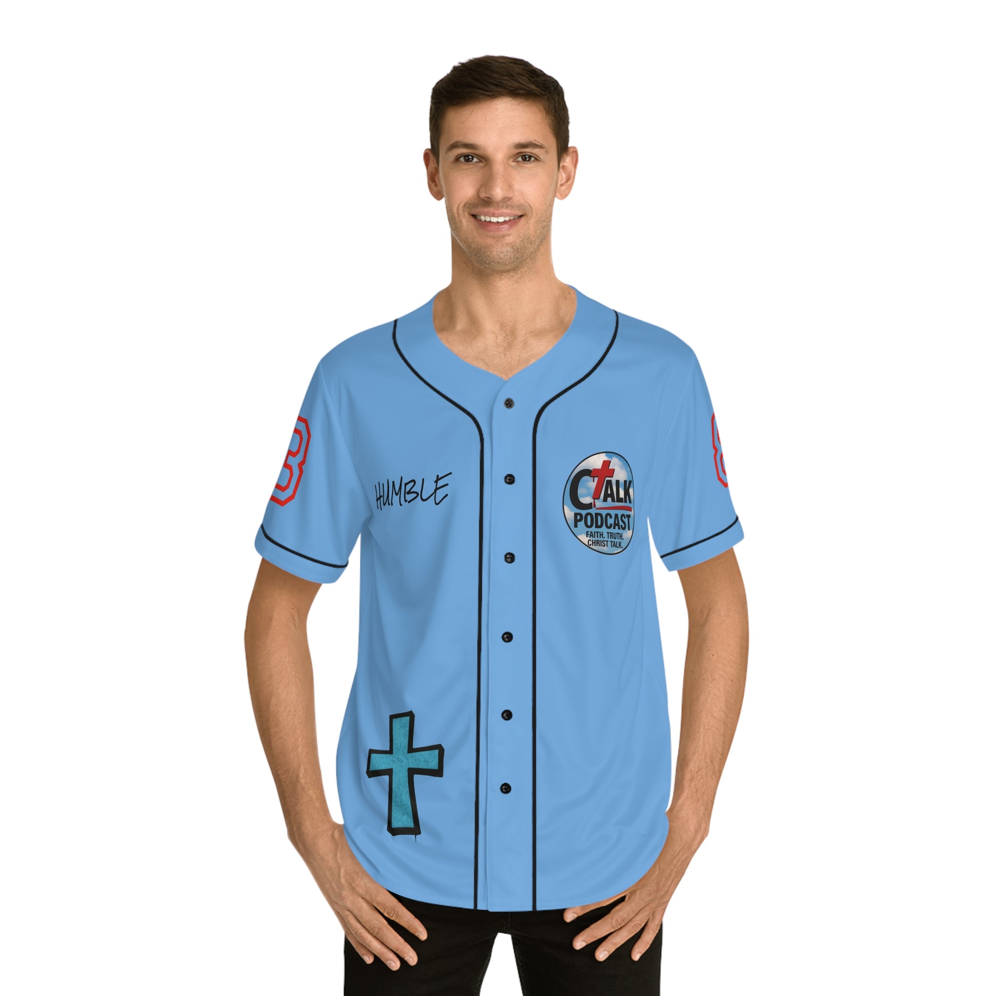 BLUE Team Jesus Baseball Jersey