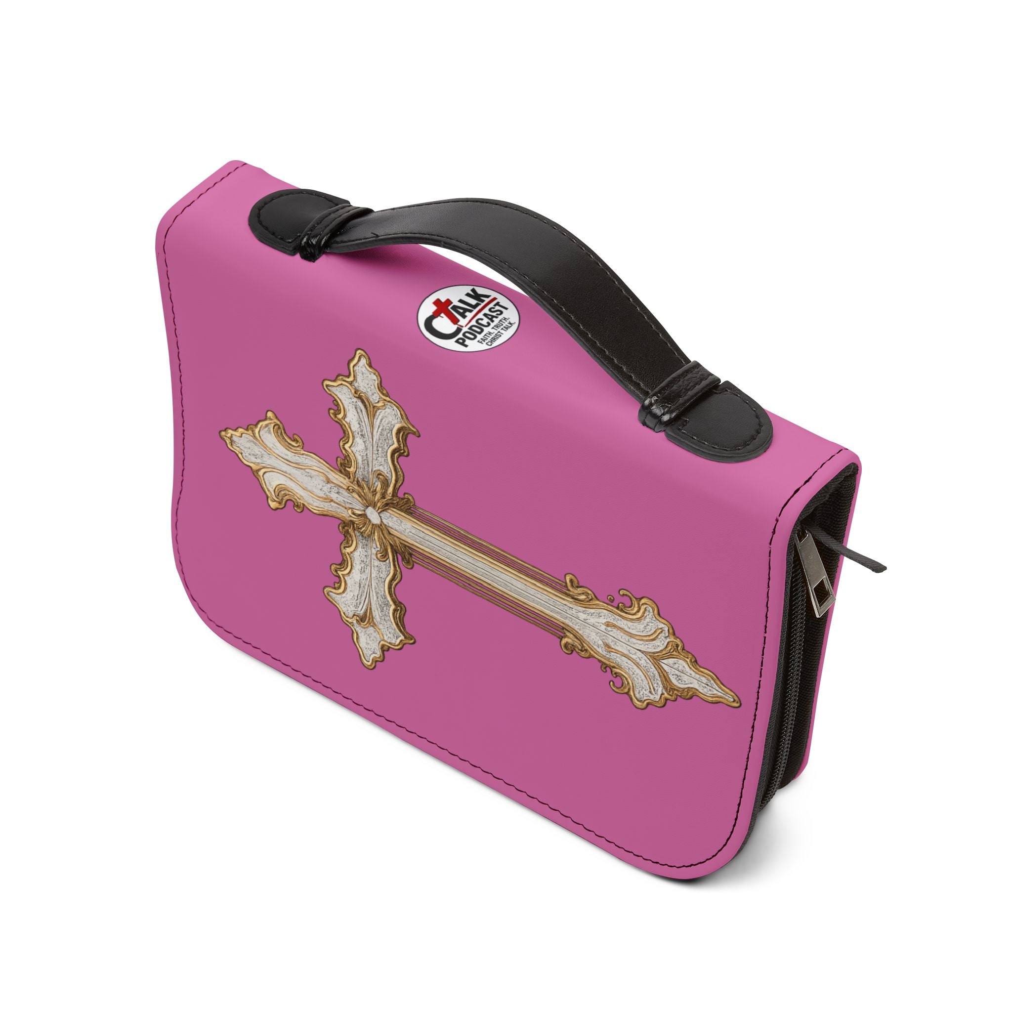 "I'm Going to Let God Fix It Because If I Fix It I'm Going to Jail" Bible Cover - Pink