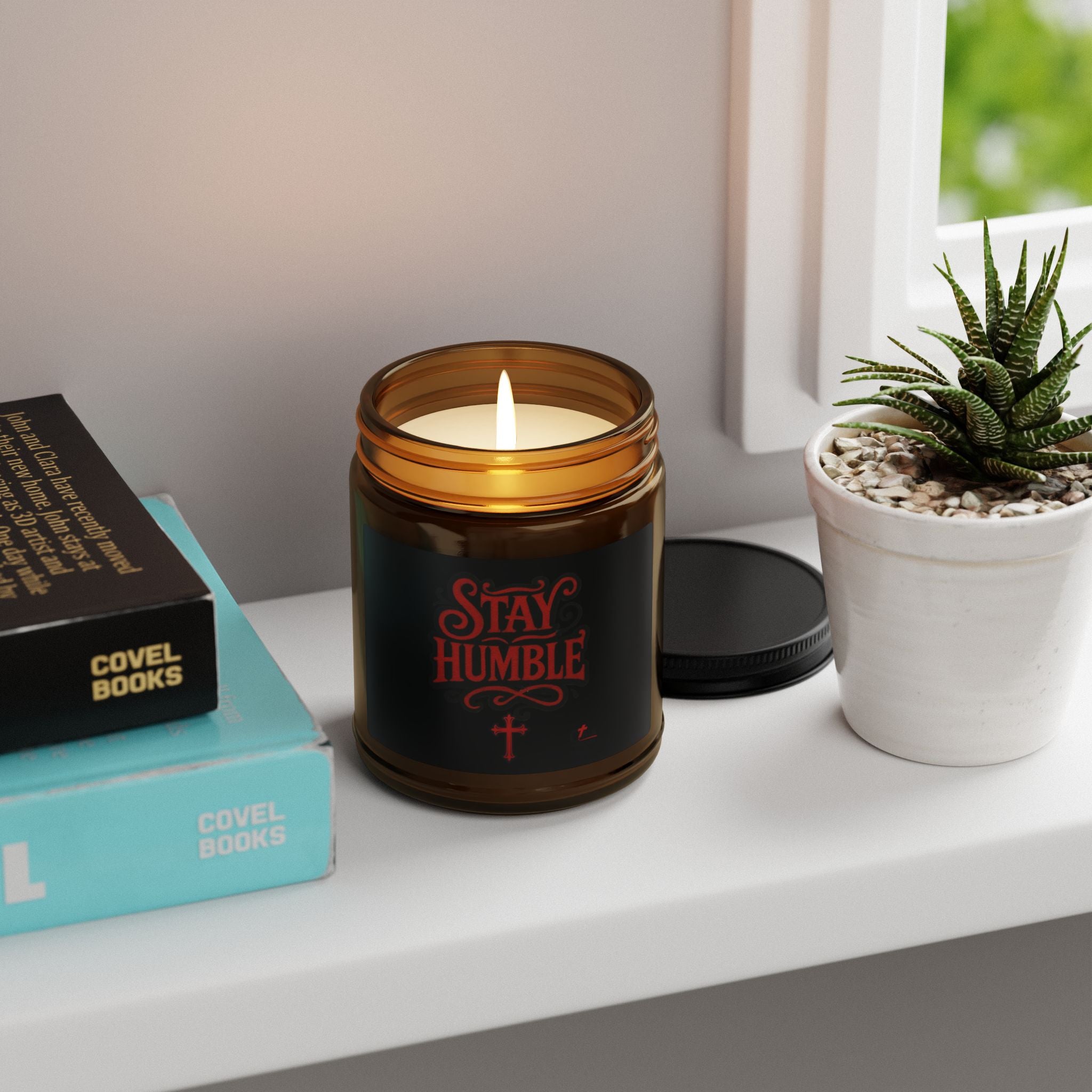 Stay Humble Soy Candle — Amber Jar Scented Candle (Multiple Sizes & Scents)
