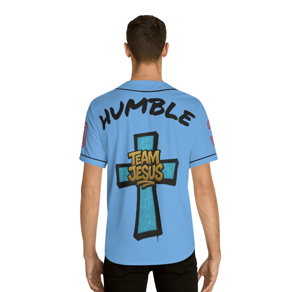 BLUE Team Jesus Baseball Jersey