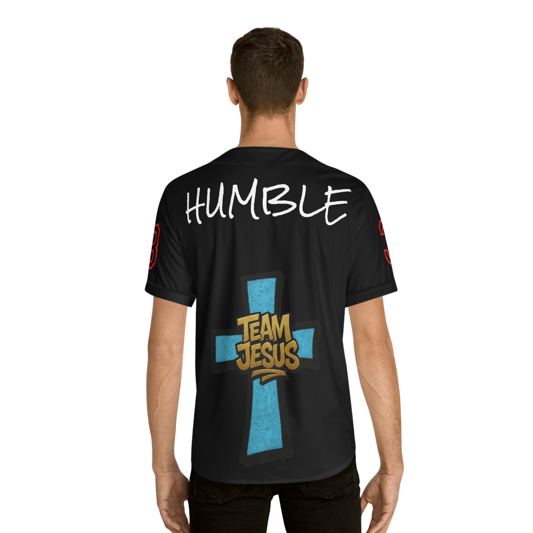 BLUE Team Jesus Baseball Jersey