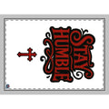 Stay Humble Decorative Rug — Red & Black Inspirational Entry Mat