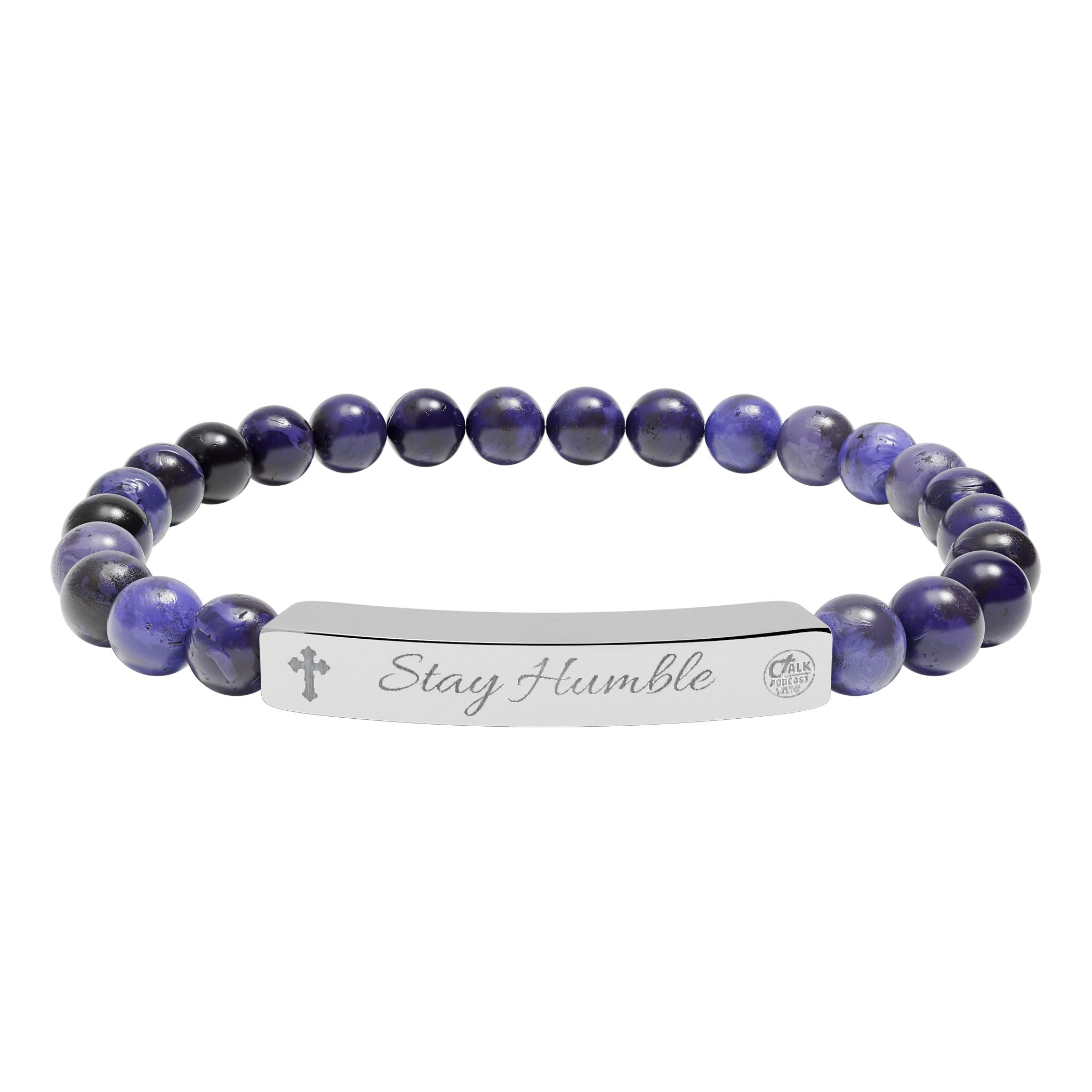 "Stay Humble" Stretch Beaded Bracelet Natural Stones