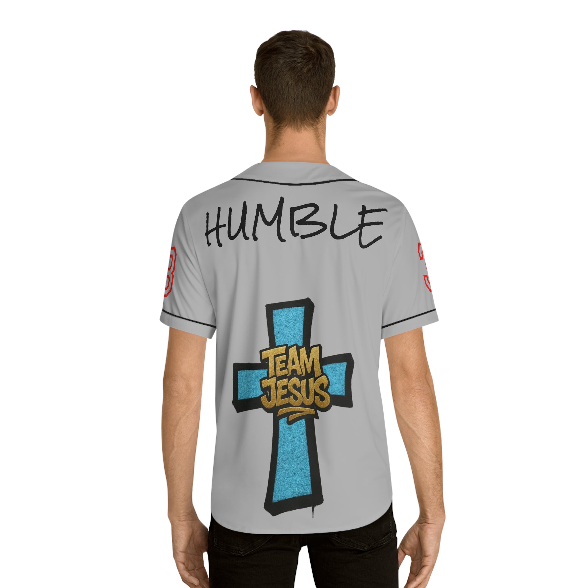 BLUE Team Jesus Baseball Jersey