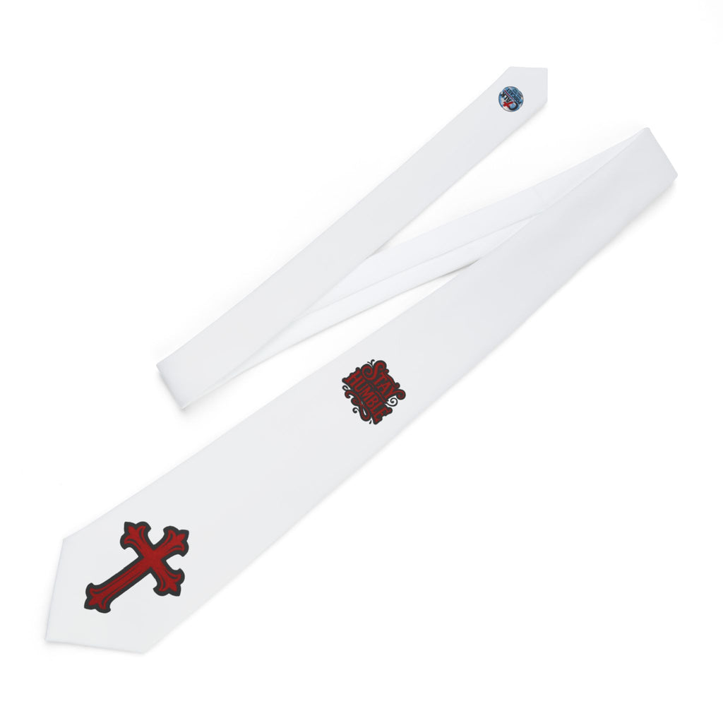 STAY HUMBLE Neck Tie with Red Cross