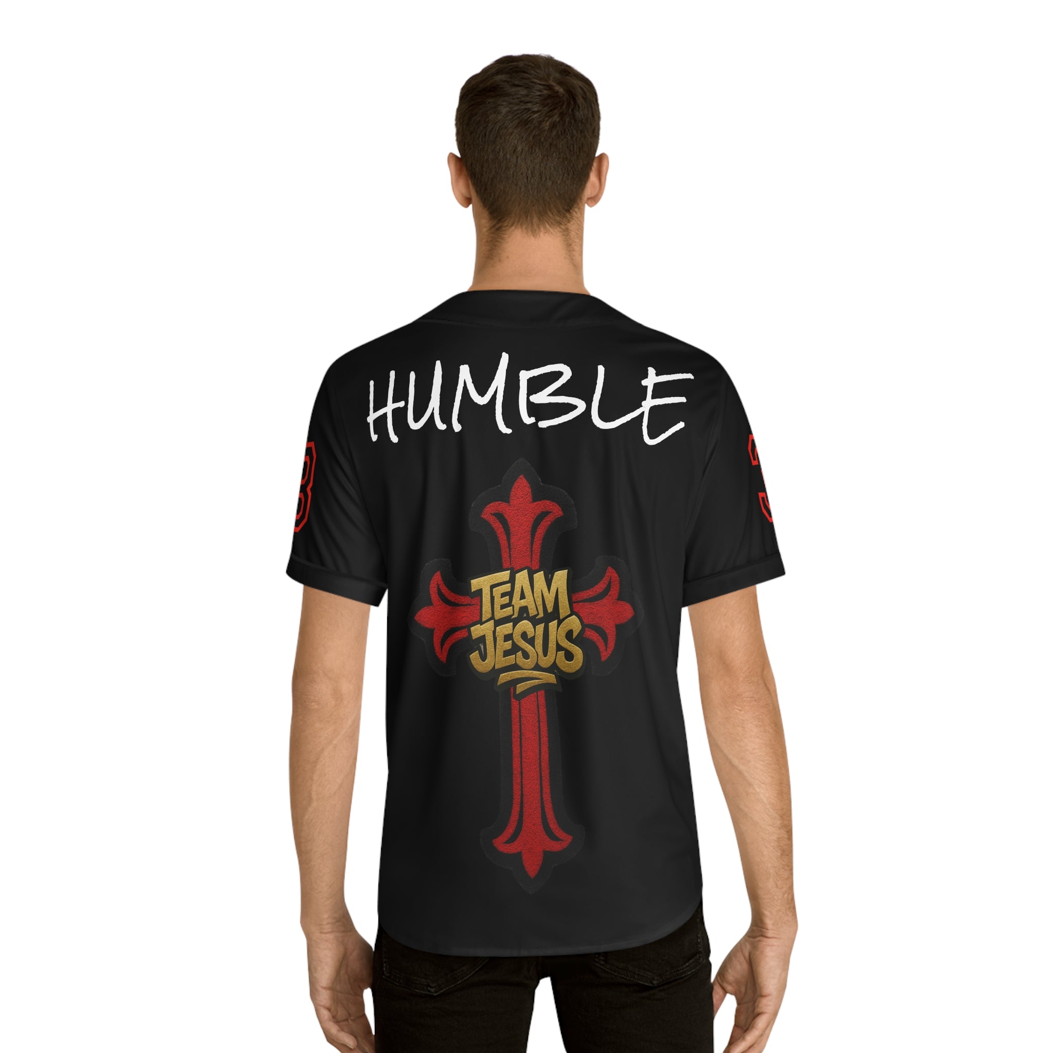 RED Team Jesus Baseball Jersey