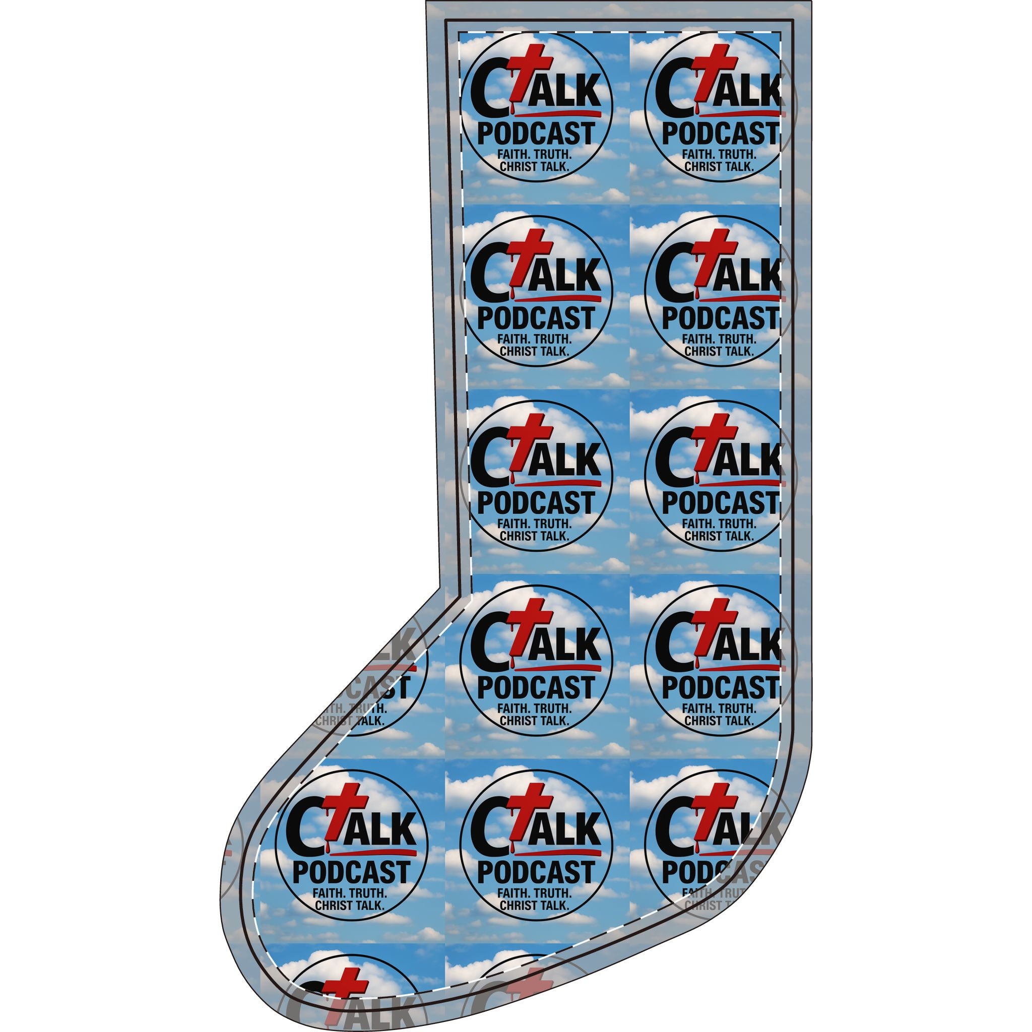 CHRIST TALK Flannel Stocking