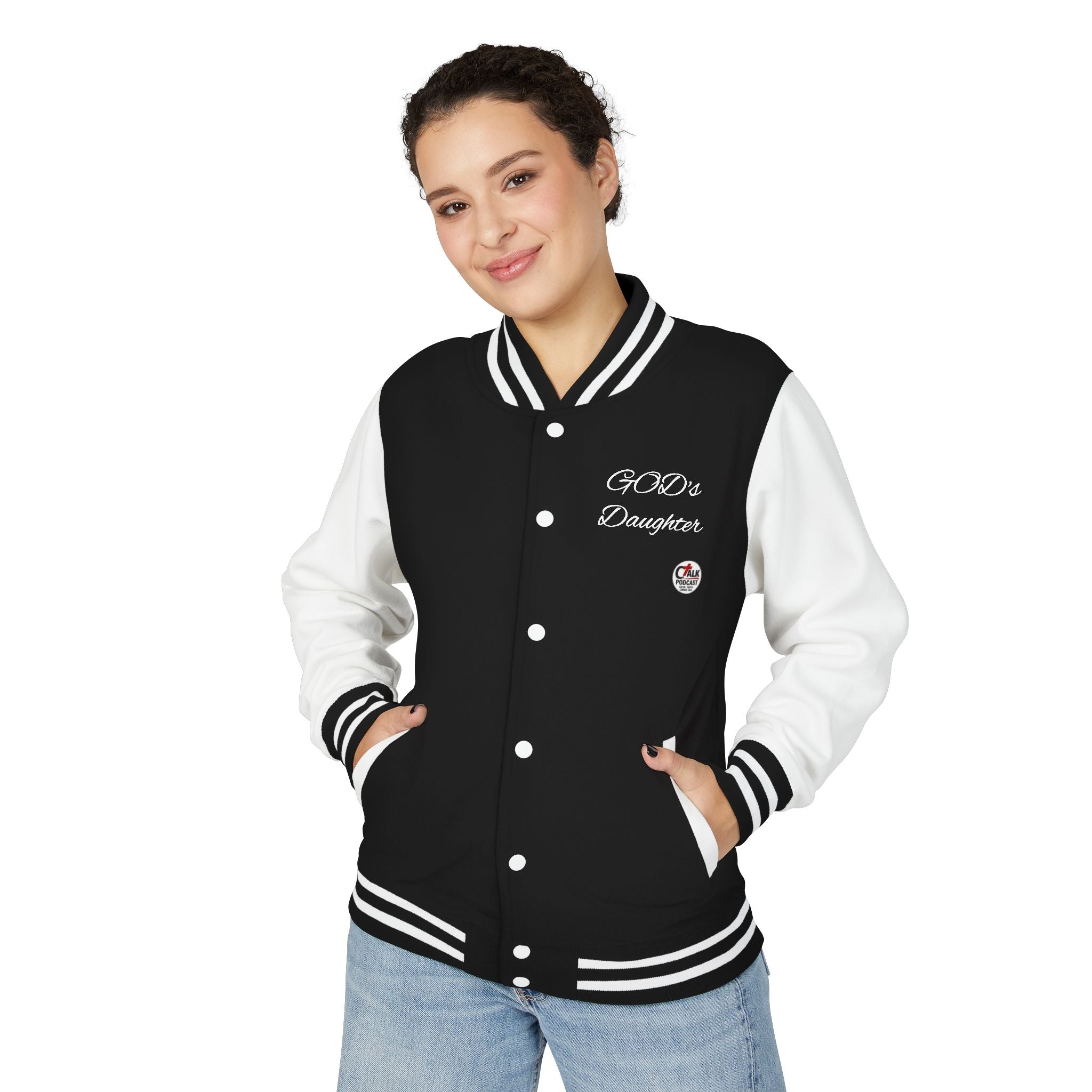 Letterman Jacket — "I'm That Girl" Christian Cross & GOD's Daughter Varsity Jacket