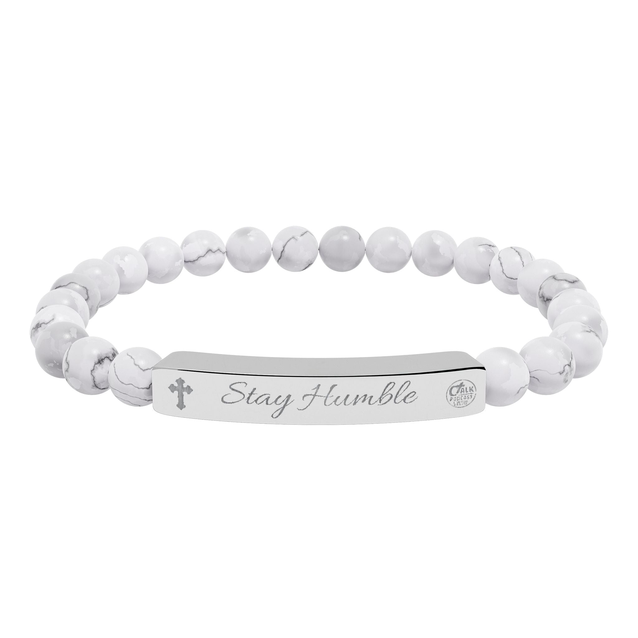 "Stay Humble" Stretch Beaded Bracelet Natural Stones