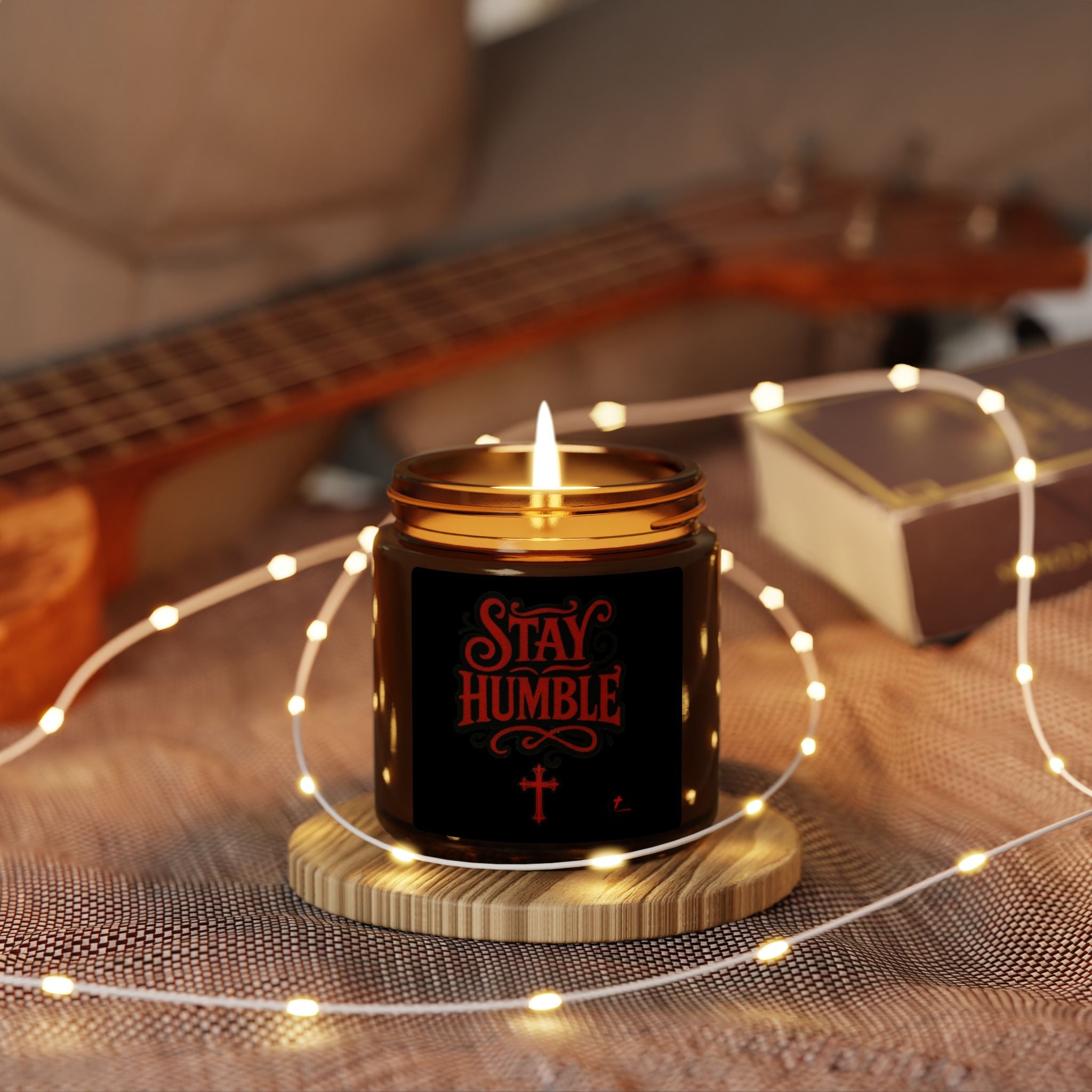 Stay Humble Soy Candle — Amber Jar Scented Candle (Multiple Sizes & Scents)