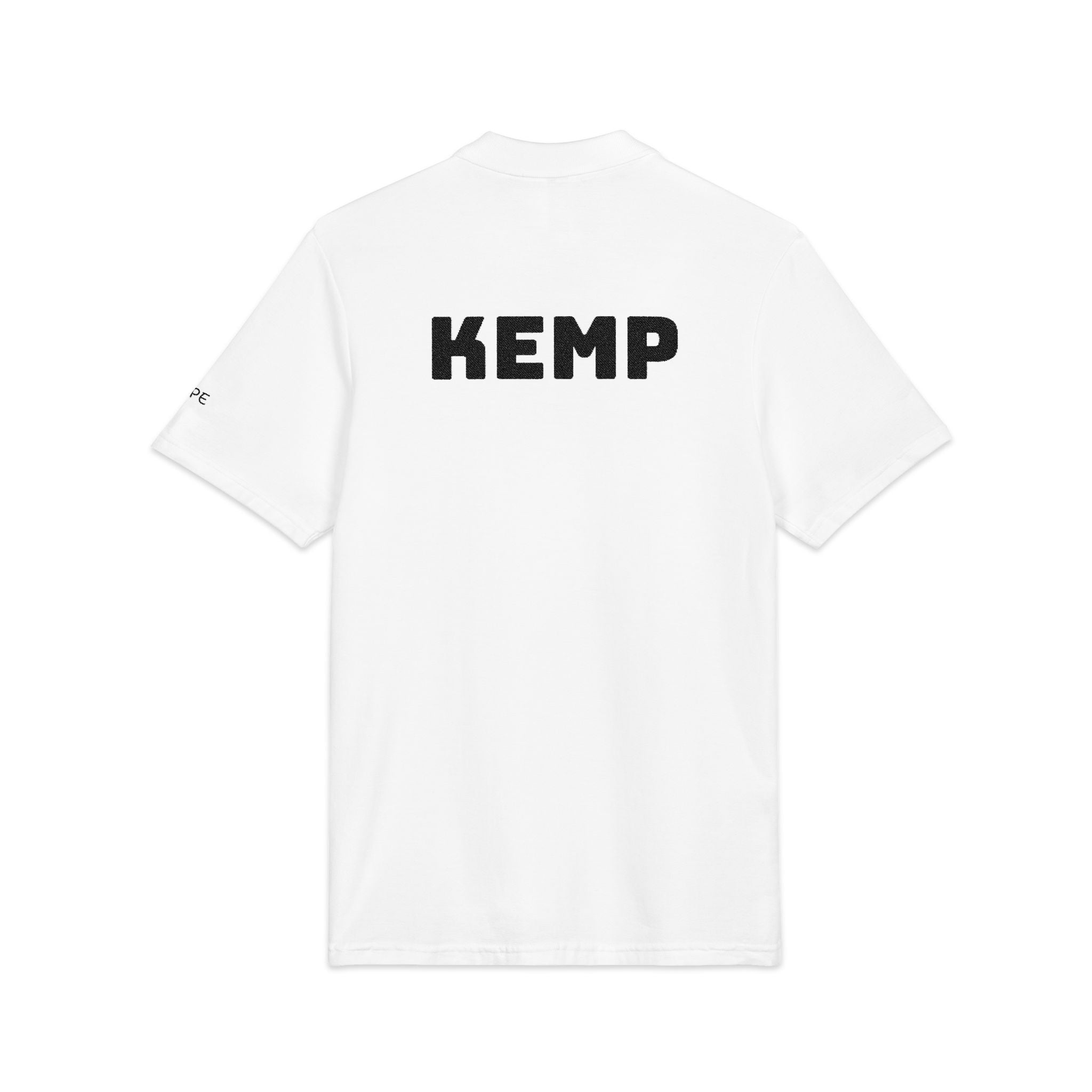 Embroidered Polo Shirt — 'Calk Podcast' Chest Logo & KEMP Back